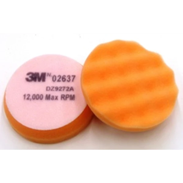 3M™ Finesse-it™ Buffing Pad 02637 3-3/4 in Orange Foam White Loop