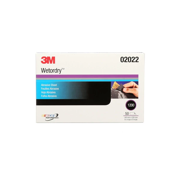 3M™ Wetordry™ Abrasive Sheet 401Q 02022 P1200  A-weight 5 1/2 in x 9 in (13.97 cm x 22.86 cm)