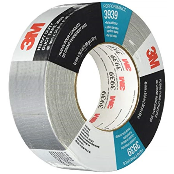 3M™ 3939 Heavy Duty Duct Tape Silver 48 mm x 54.8 m 9.0 mil