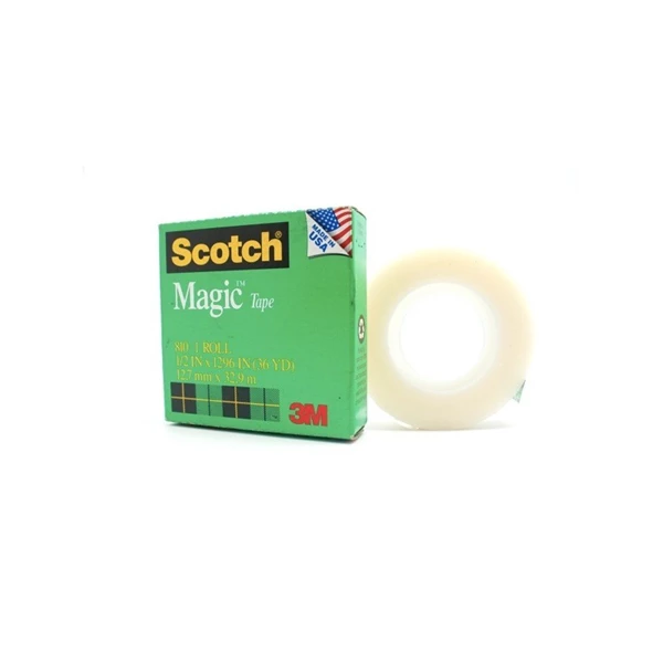 Magic Scotch Tape 3M 810 (Isolasi) 1/2" x 36Yd