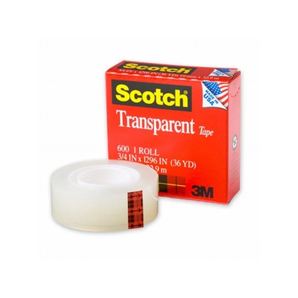 Scotch Tape Magic 3M 600 (isolasi) 3/4" x 36Yd