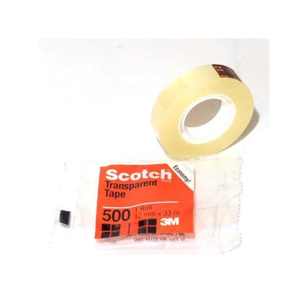 500 Economy Scotch Tape 3M (isolasi) 12mm x 33m